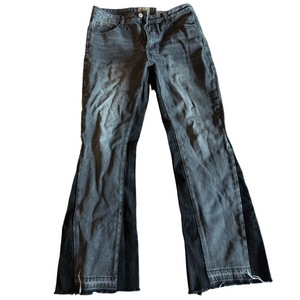 Gallery Dept Charcoal and Black Stacked Flared Denim 32